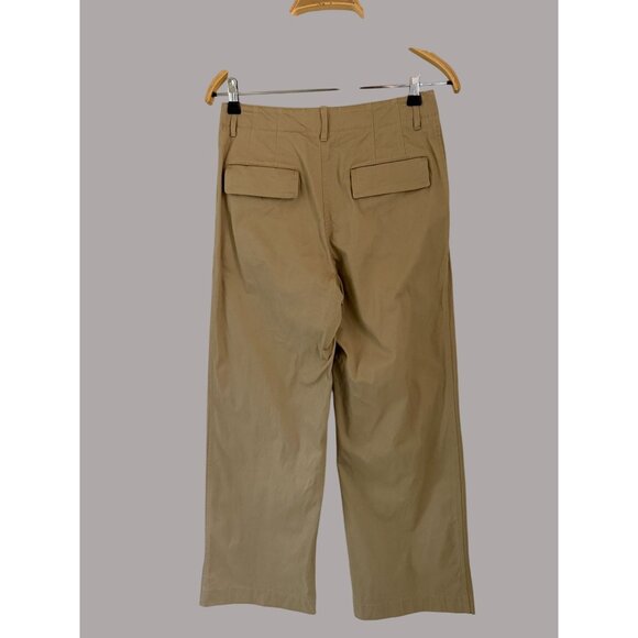 Theory Womens Classic Cotton Blend Khaki Pants Size 2 With Back Flap Pockets & B - Picture 7 of 9